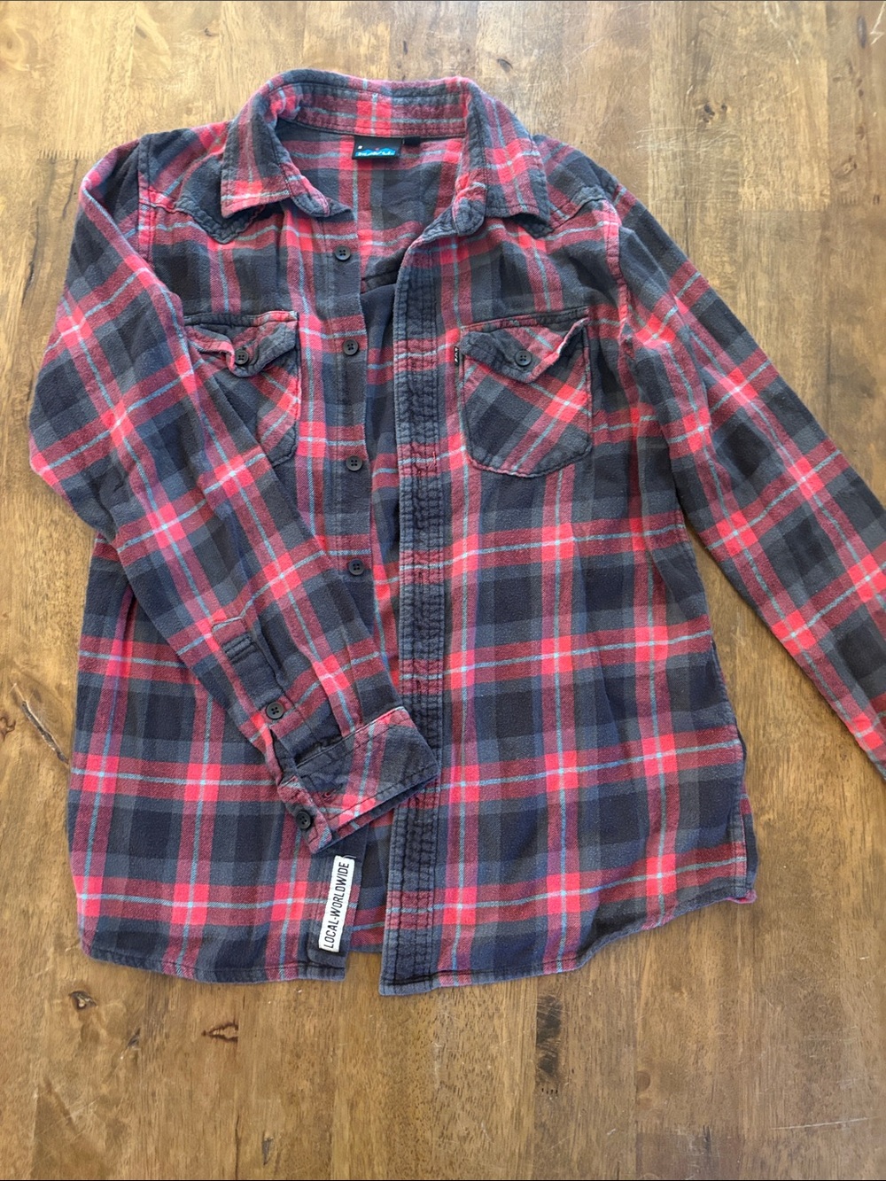Kavu Red & black Plaid Flannel Shirt